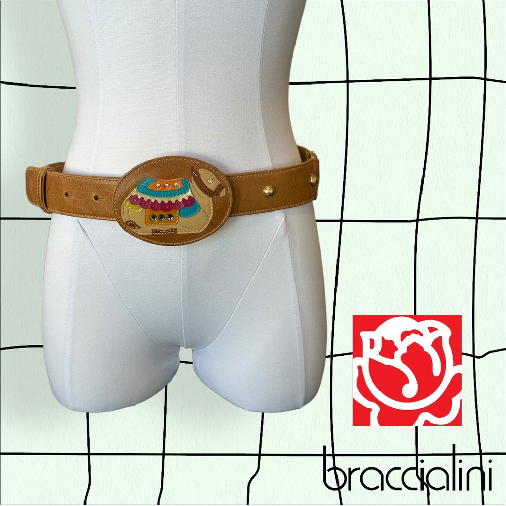 camel leather belt